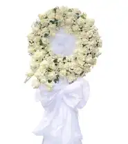 Vòng Hoa Mix Trắng Sang – Trang Trọng - Mã: I-050 - Giá: 900.000đ