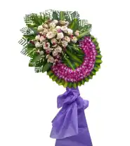 Hoa Chia Buồn Giá Rẻ – Tím Hồng - Mã: I-062 - Giá: 850.000đ