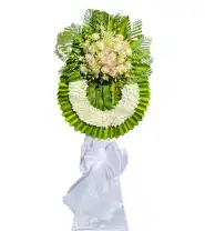 Vòng Hoa Viếng 1 Tầng Mix Hồng - Mã: I-075 - Giá: 850.000đ