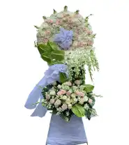 Hoa Viếng Cao Cấp – Kệ Đứng Sang Trọng - Mã: I-096 - Giá: 1.800.000đ