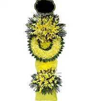 Kệ Hoa Viếng Tone Vàng Người Lớn Đẹp - Mã: I-097 - Giá: 1.300.000đ