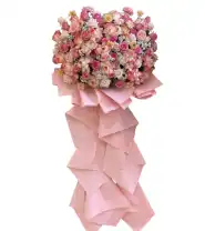 Kệ Hoa Chúc Mừng Tone Hồng Đẹp Xinh - Mã: I-132 - Giá: 900.000đ