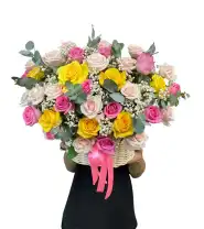 Giỏ Hoa Dễ Thương Chúc Mừng - Mã: I-151 - Giá: 500.000đ