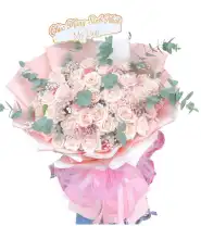 Bó Hoa Lớn Gửi Tặng Sinh Nhật Tone Hồng Pastel - Mã: I-200 - Giá: 900.000đ