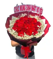 Bó Hoa Tặng Vợ Yêu Tone Đỏ - Mã: I-191 - Giá: 600.000đ