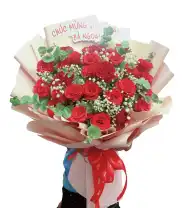 Bó Hoa Tone Đỏ Gửi Chúc Sinh Nhật - Mã: I-204 - Giá: 500.000đ