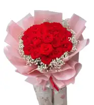 Bó Hoa Tone Đỏ Hồng Yêu Thương Đong Đầy - Mã: I-197 - Giá: 550.000đ