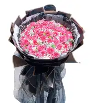 Bó Hoa Tươi Chúc Mừng Tone Hồng - Mã: I-210 - Giá: 1.000.000đ