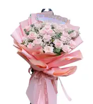 Bó Hoa Tươi Mừng Sinh Nhật Tone Hồng - Mã: I-201 - Giá: 500.000đ