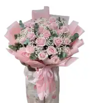 Bó Hoa Tươi Tone Hồng Yêu Thương - Mã: I-196 - Giá: 500.000đ