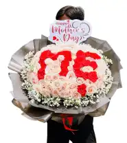 Bó Hoa Xinh Đẹp Tặng Mẹ Đan Chữ Mẹ - Mã: I-199 - Giá: 800.000đ