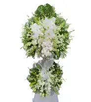 Kệ Hoa Viếng Full Hoa Lan - Mã: I-186 - Giá: 1.600.000đ