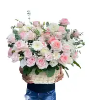 Lẵng Hoa Mừng Dễ Thương