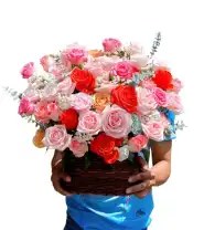 Lẵng Hoa Mừng Dễ Thương