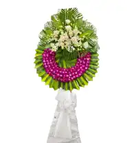 Vòng Hoa Đám Tang Giá Rẻ &amp; Vòng Lan Tím - Mã: I-182 - Giá: 750.000đ